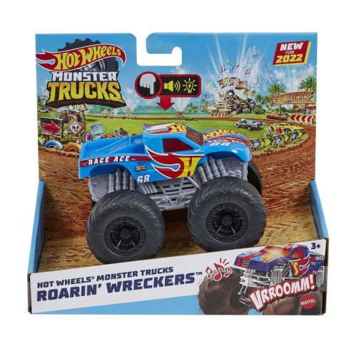 Mattel Hot Wheels Monster Truck Rac Ace Light&Sound