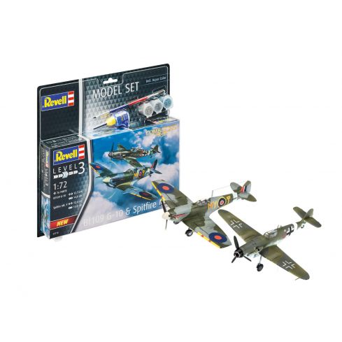 Revell Bausatz Model Set: Combat Set Bf109G-10 & Spitfire